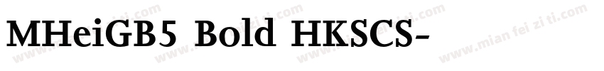 MHeiGB5 Bold HKSCS字体转换